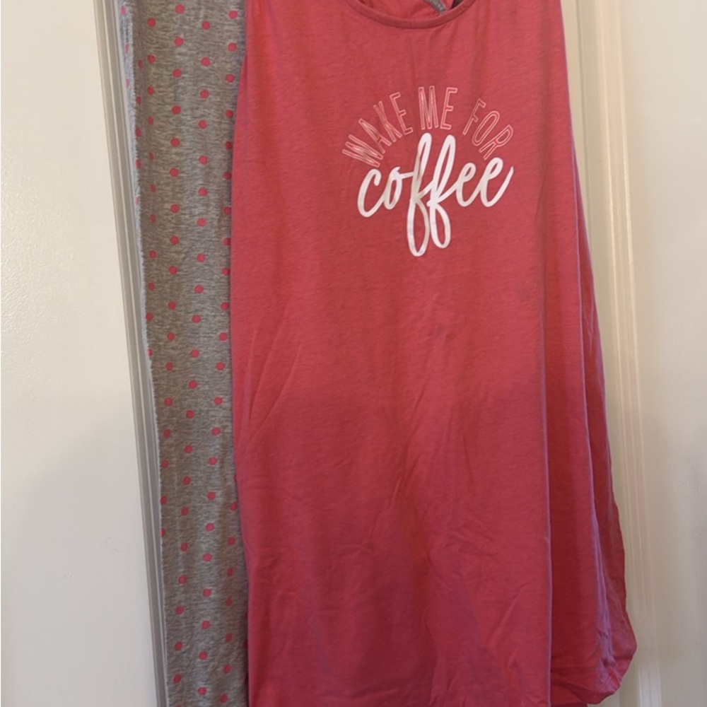Cacique Pink and Gray Pajama Set